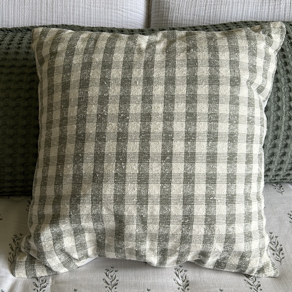 Studio McGee Square Slub Gingham Throw Pillow